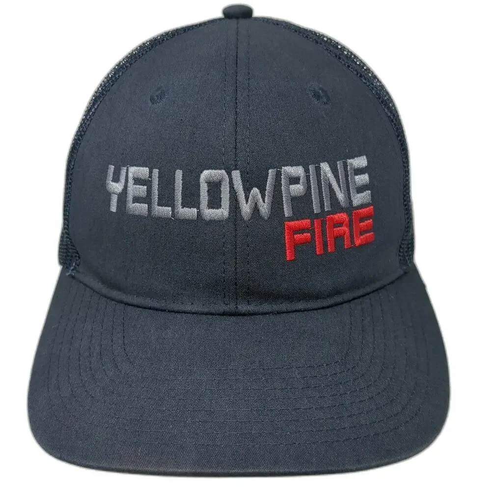 Pacific Headwear Trucker Hat Blue One Size Yellowpine Fire Embroidered Snapback